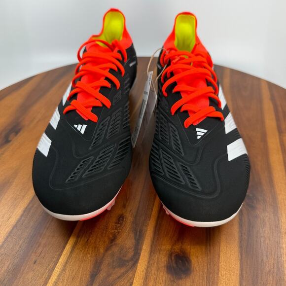 Adidas Predator 24 Pro FG Men’s Size 10 Soccer Cleats 'Black Solar Red' NEW - Picture 2 of 10